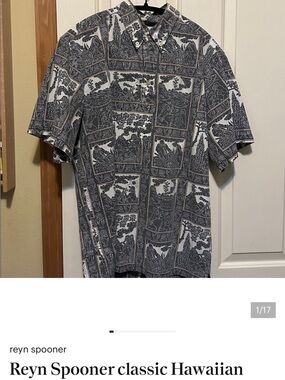 reyn spooner island Print Shirt, men’s large